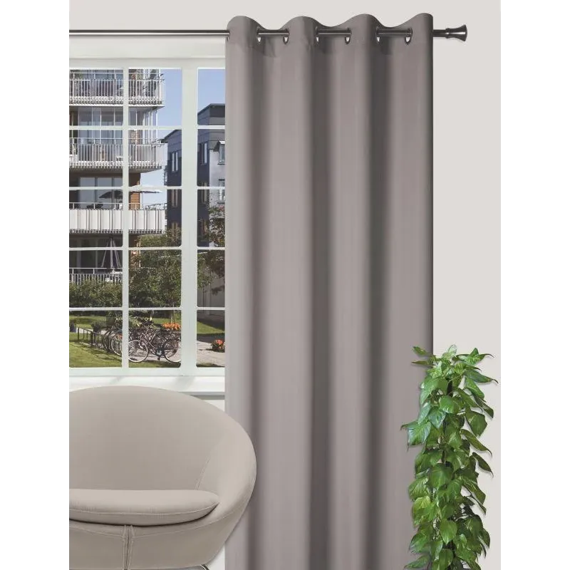 Curtain oxford 140x260 eyelet grey n