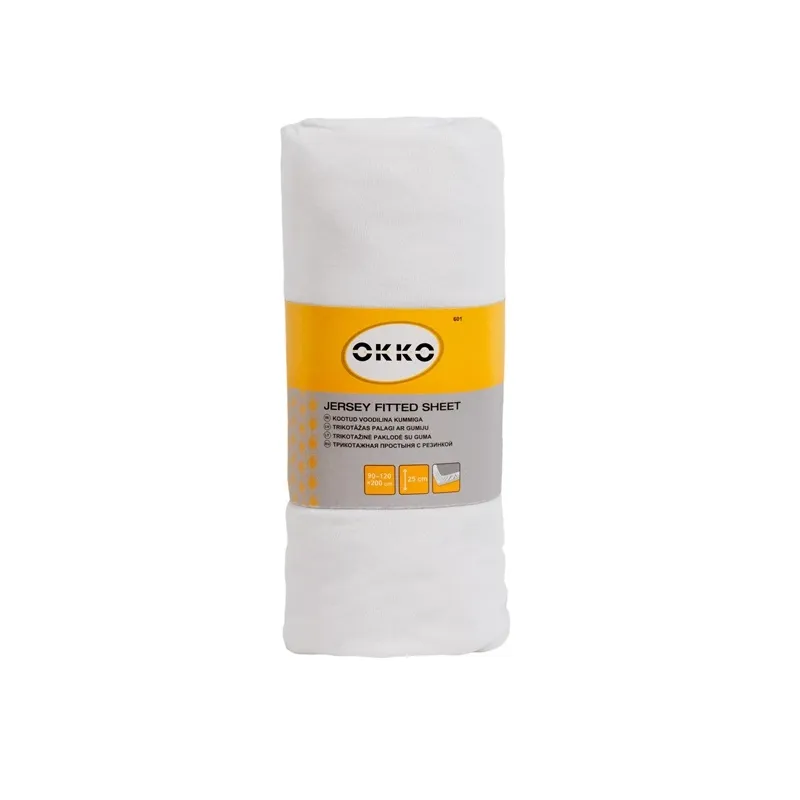 Bed sheet polycott 120x200+25cm white601
