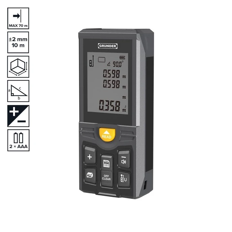 Attāluma mērītājs grunder cja70 70m