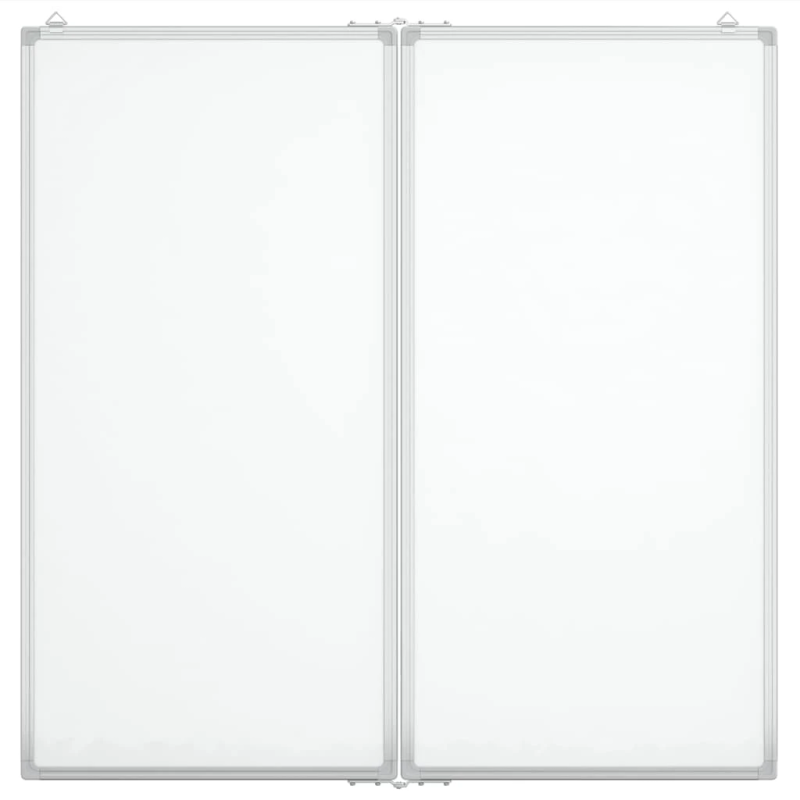 vidaXL magnētiska tāfele, salokāma, 100x100x1,7 cm, alumīnijs