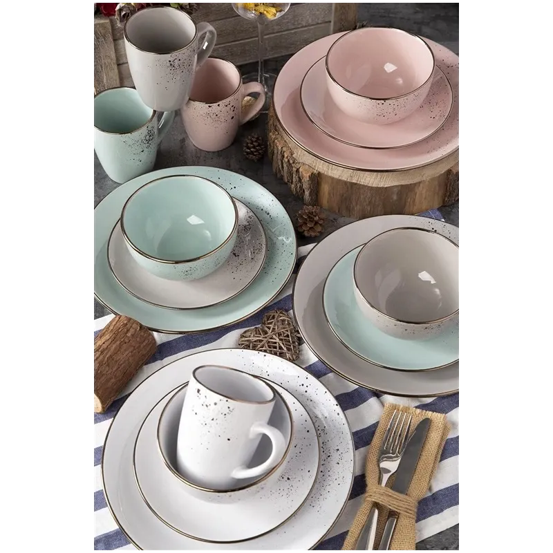 Šķīvis pusdienu Domoletti Speckle Mint, DIA 19.5 cm, piparmētra ,mint, krās.