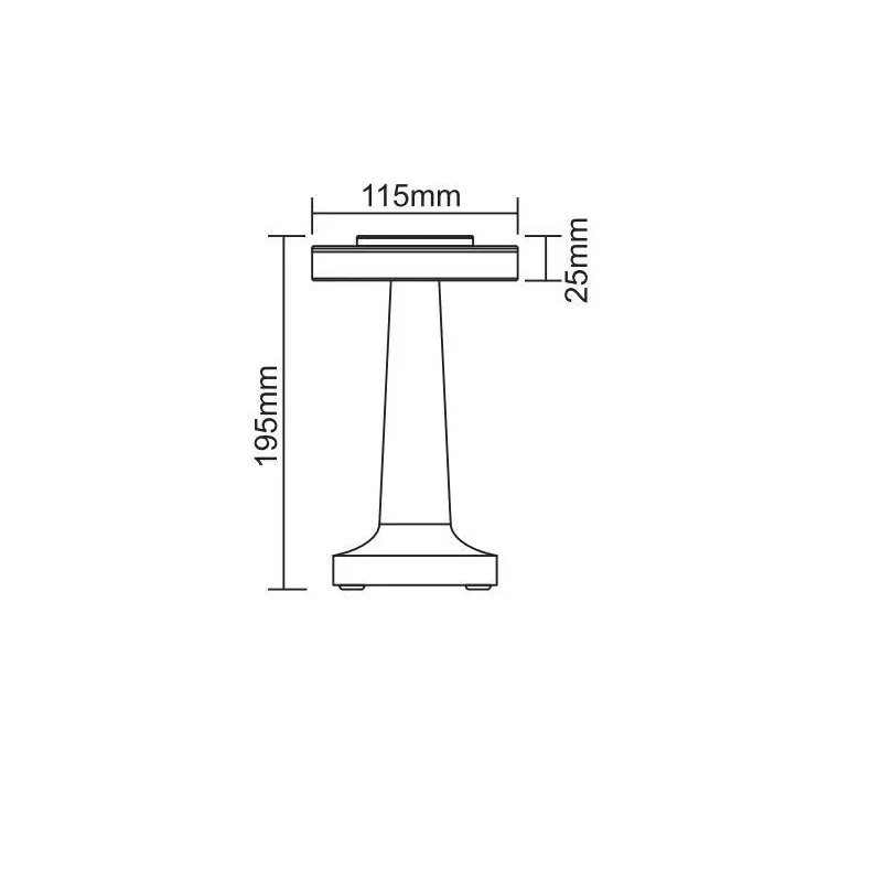 Led table lamp rodeo etled-53c black