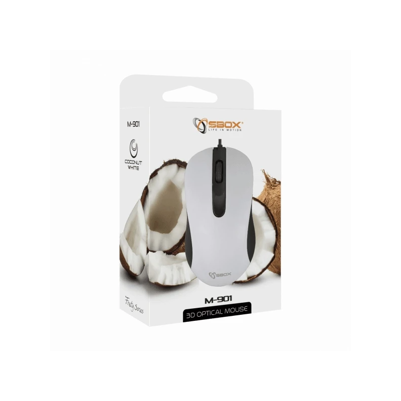 Sbox M-901 Optical Mouse White