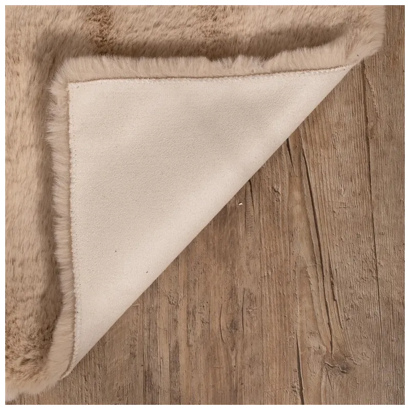 Fake rabbit fur 80x150cm rectangle beige
