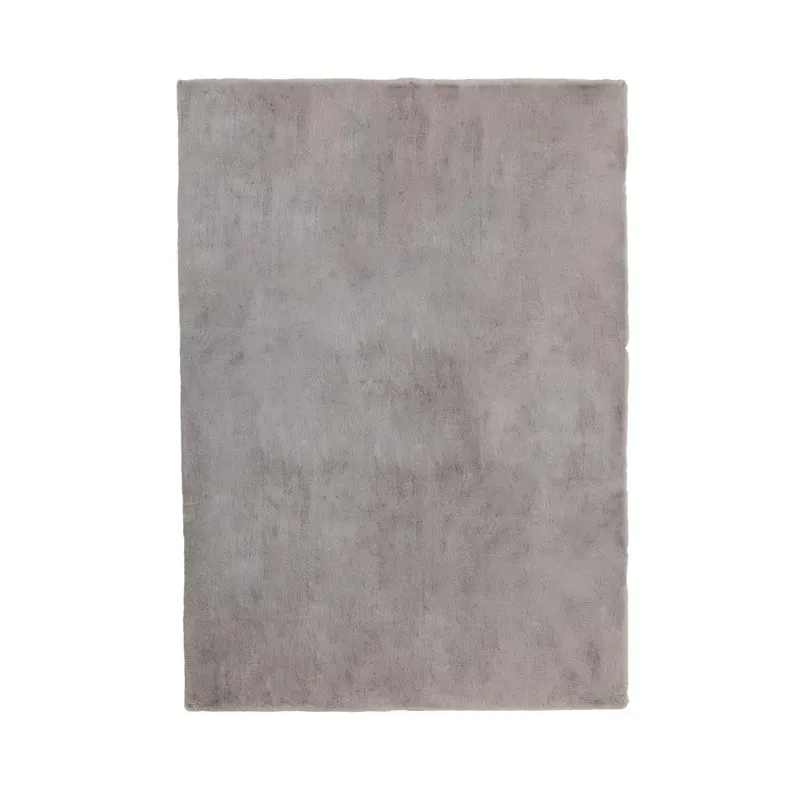 Fake rabbit 120x170cm rectangle l. grey