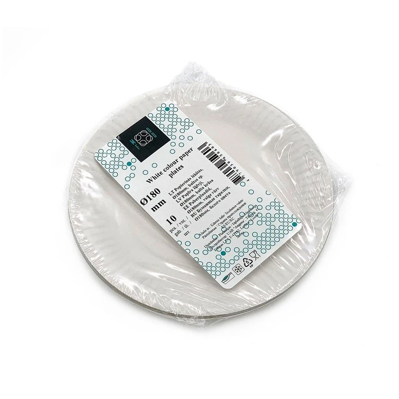 Papīra šķīvju komplekts 180 mm. OKKO 10 gab