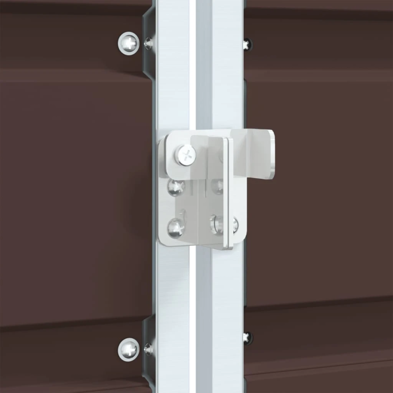 vidaXL atkritumu tvertņu novietne, brūna, 216x81x115 cm, tērauds