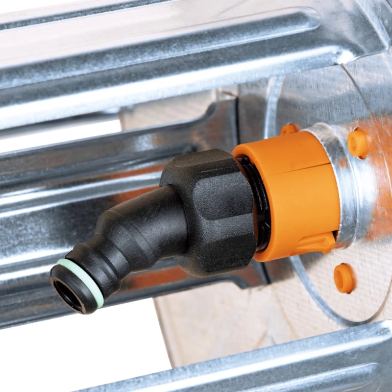 vidaXL sienas šļūtenes spole, 50 m 1-2", 35 m 3-4" šļūtenei, tērauds