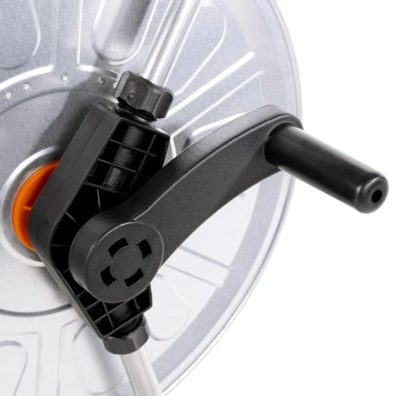 vidaXL šļūtenes spoles ratiņi 80 m 1-2", 50 m 3-4" šļūtenei, tērauds