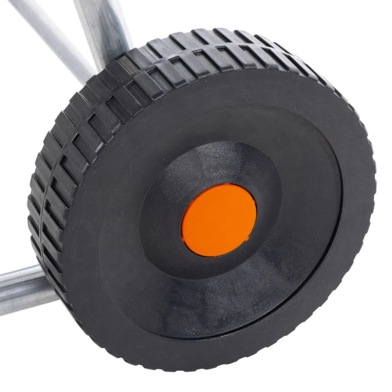 vidaXL šļūtenes spoles ratiņi 80 m 1-2", 50 m 3-4" šļūtenei, tērauds