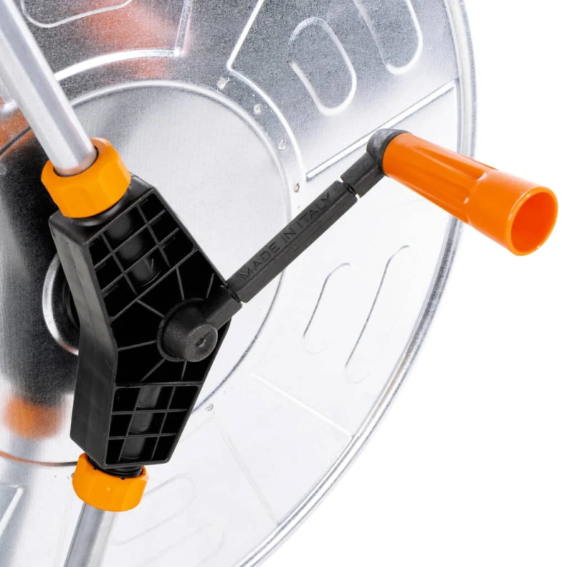 vidaXL šļūtenes spoles ratiņi 110 m 1-2", 80 m 3-4" šļūtenei, tērauds