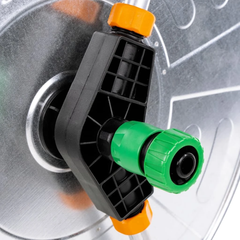 vidaXL šļūtenes spoles ratiņi 110 m 1-2", 80 m 3-4" šļūtenei, tērauds