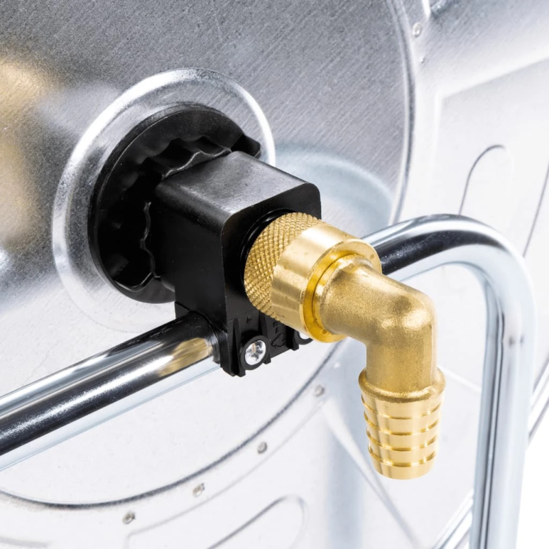 vidaXL šļūtenes spoles ratiņi 80 m 3-4" šļūtenei, tērauds