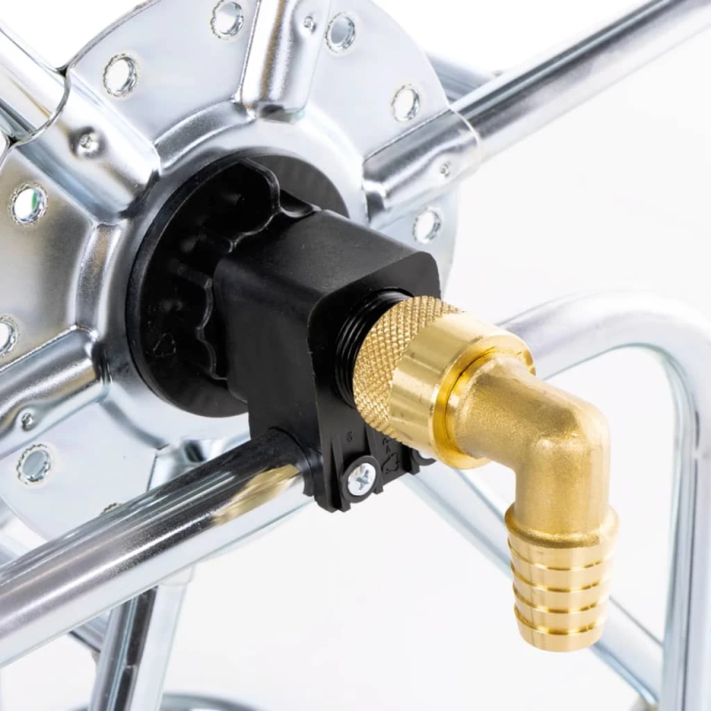 vidaXL šļūtenes spoles ratiņi 80 m 3-4" šļūtenei, tērauds