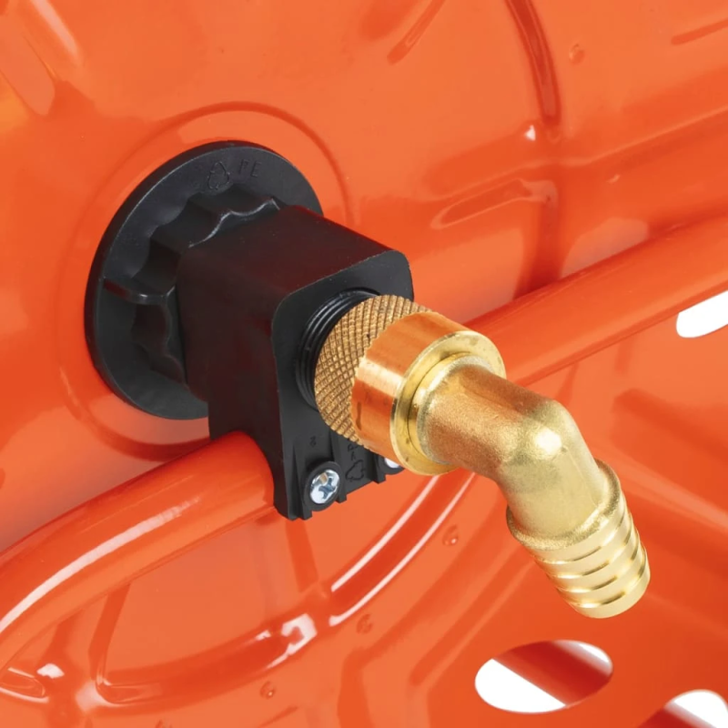 vidaXL šļūtenes spoles ratiņi 140 m 3-4" šļūtenei, tērauds