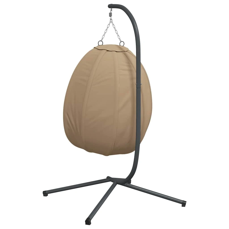 vidaXL iekarams krēsls ar statīvu, pelēkbrūns, audums, tērauds