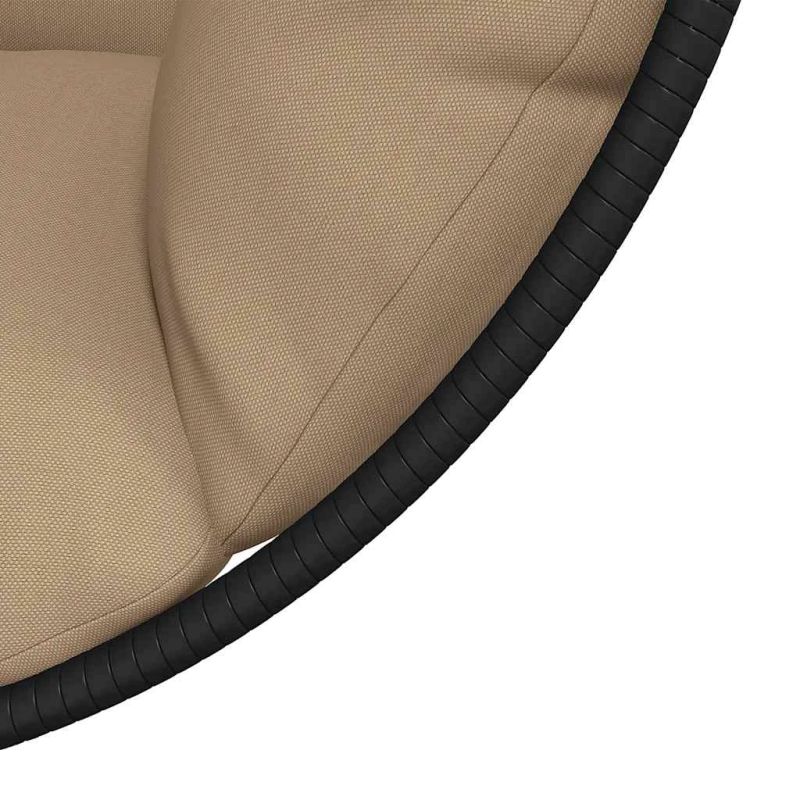 vidaXL iekarams krēsls ar statīvu, pelēkbrūns, olas forma, PE pinums