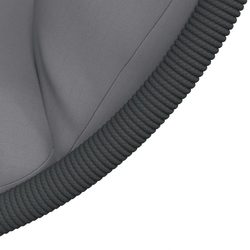 vidaXL iekarams krēsls ar statīvu, pelēks, olas forma, PE rotangpalma