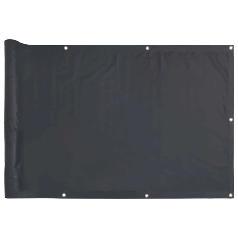 vidaXL balkona aizslietnis, PVC, 300x75 cm, antracītpelēks