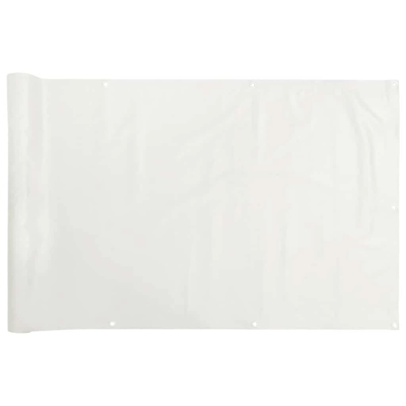 vidaXL balkona aizslietnis, PVC, 300x75 cm, balts