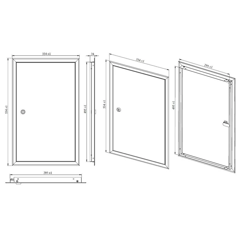 Durtiņas revīzijas 300x500 ar slēdzeni