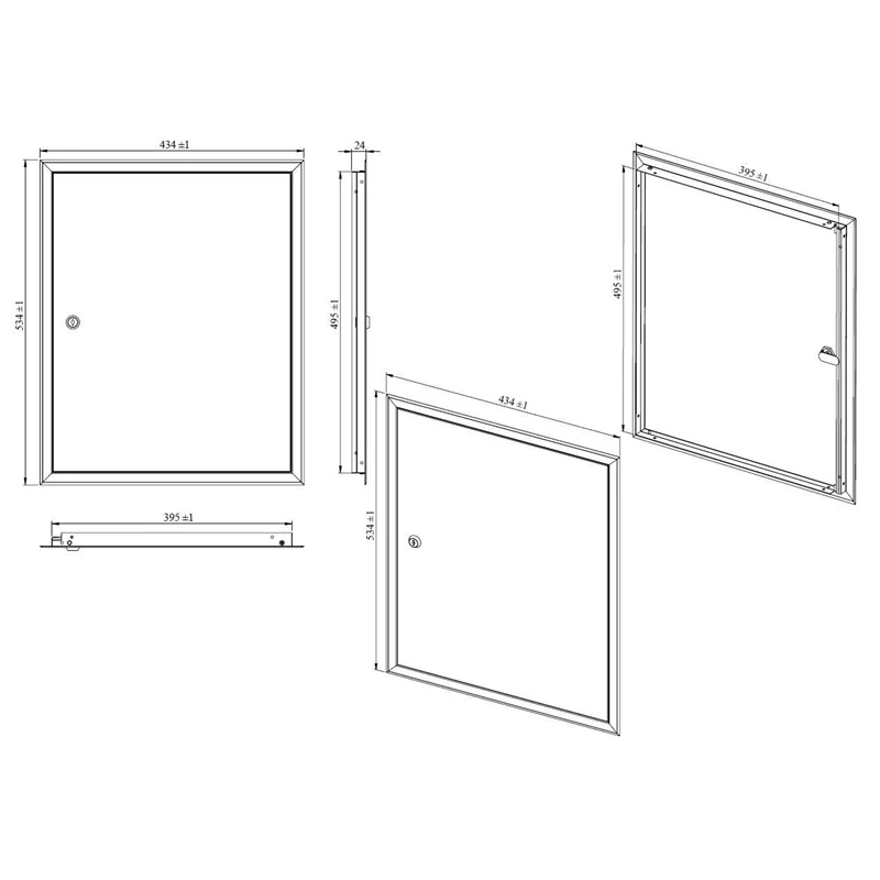 Durtiņas revīzijas 400x500 ar slēdzeni