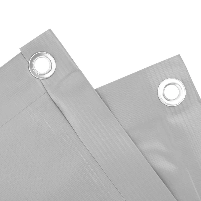 vidaXL balkona aizslietnis, PVC, 300x120 cm, pelēks