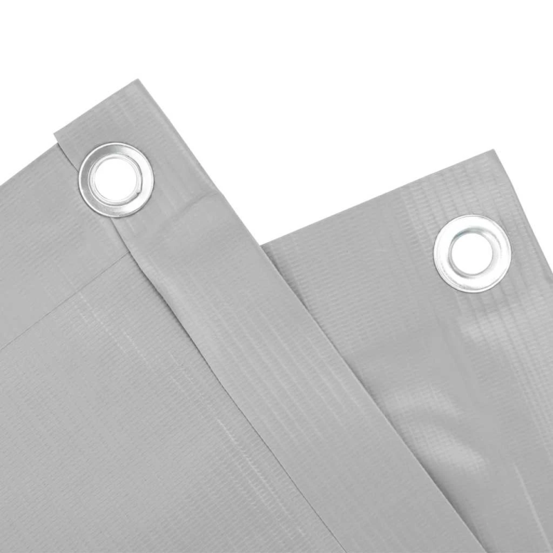 vidaXL balkona aizslietnis, PVC, 400x120 cm, pelēks