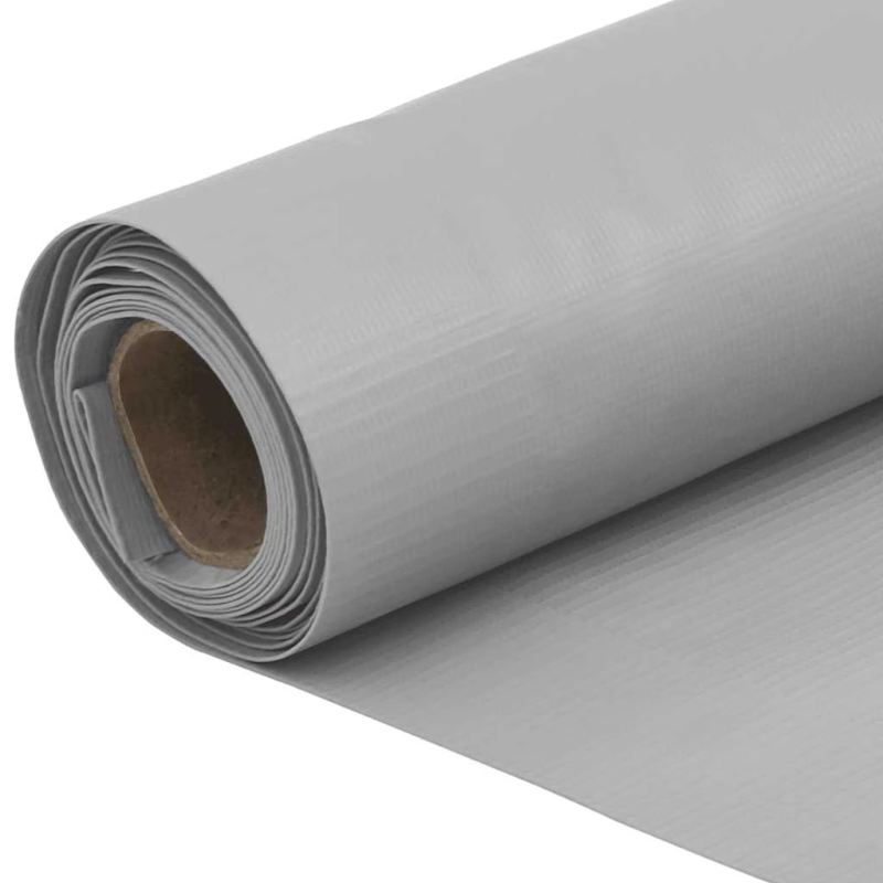 vidaXL balkona aizslietnis, PVC, 700x120 cm, pelēks