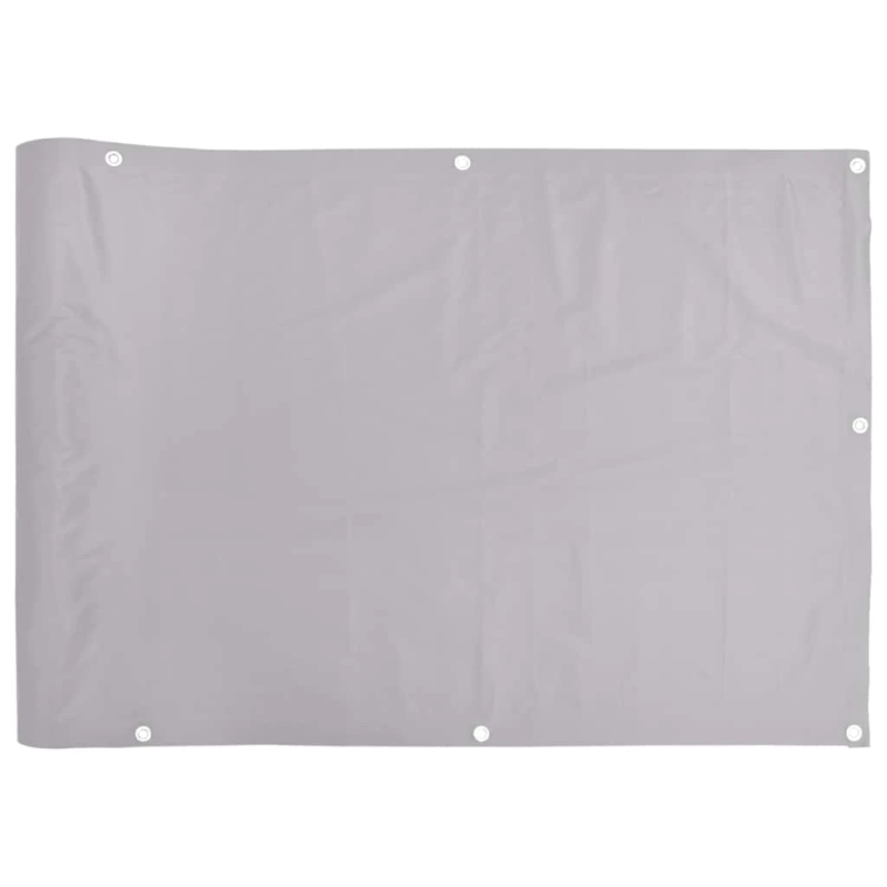 vidaXL balkona aizslietnis, PVC, 800x120 cm, pelēks