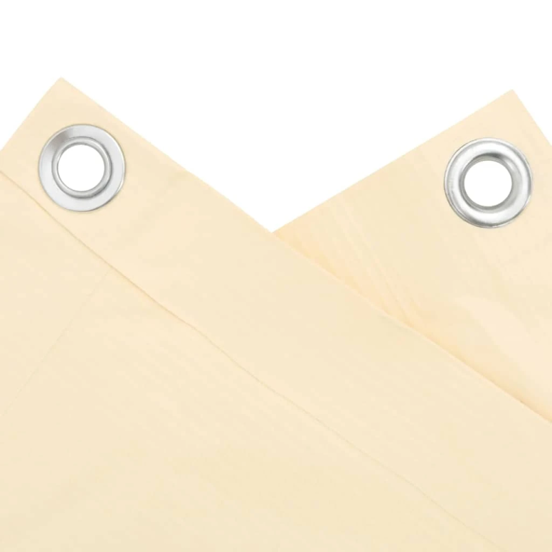 vidaXL balkona aizslietnis, PVC, 400x120 cm, krēmkrāsas