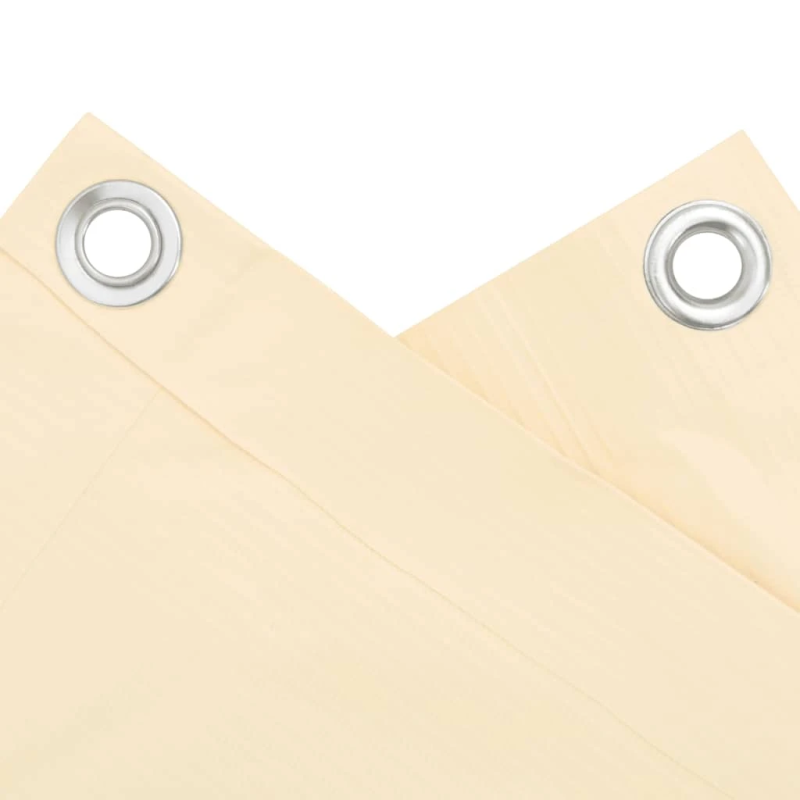 vidaXL balkona aizslietnis, PVC, 800x120 cm, krēmkrāsas