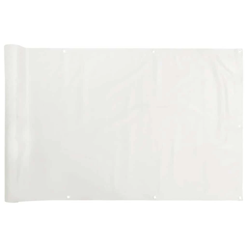 vidaXL balkona aizslietnis, PVC, 400x120 cm, balts