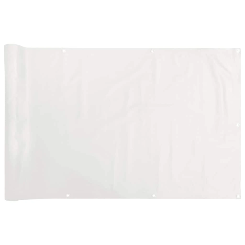 vidaXL balkona aizslietnis, PVC, 500x120 cm, balts
