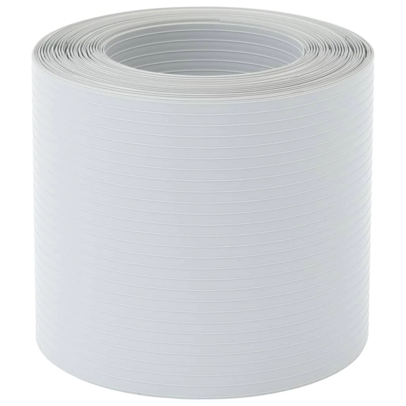 vidaXL dārza aizslietņi, 10 gab., PVC, 252,5x19 m, gaiši pelēki