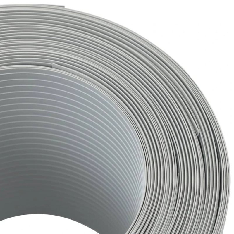 vidaXL dārza aizslietņi, 10 gab., PVC, 252,5x19 m, gaiši pelēki