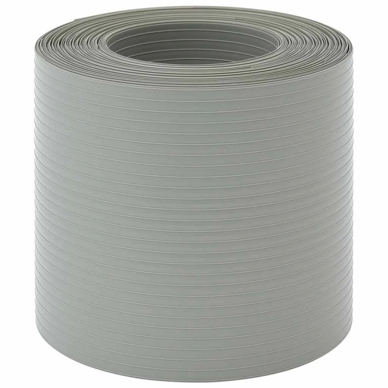 vidaXL dārza aizslietņi, 10 gab., PVC, 252,5x19 m, pelēki