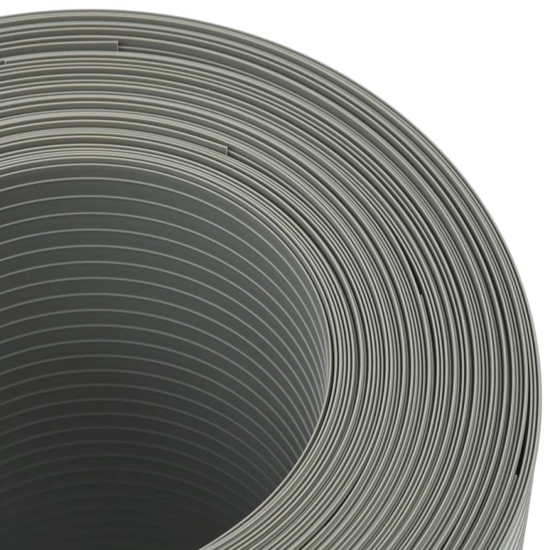 vidaXL dārza aizslietņi, 10 gab., PVC, 252,5x19 m, pelēki