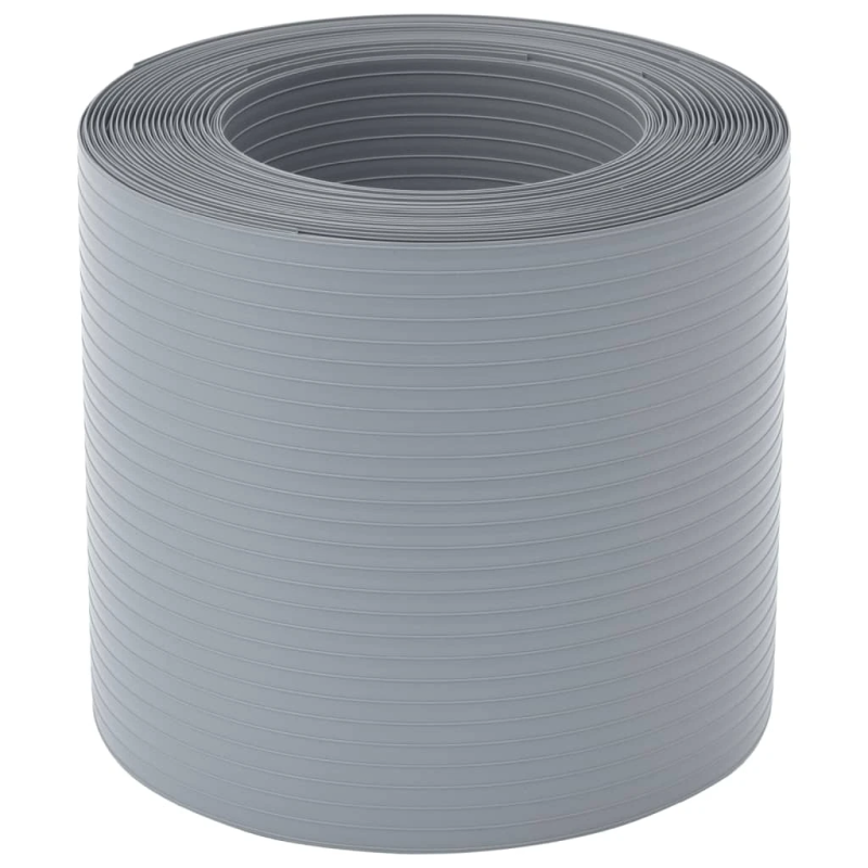 vidaXL dārza aizslietņi, 10 gab., PVC, 252,5x19 m, pelēki