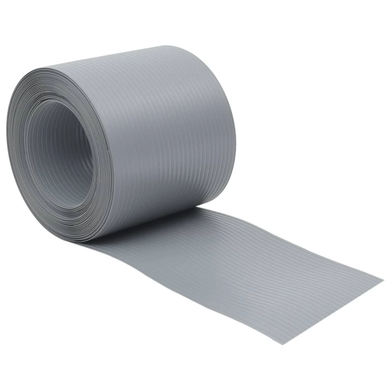 vidaXL dārza aizslietņi, 10 gab., PVC, 252,5x19 m, pelēki