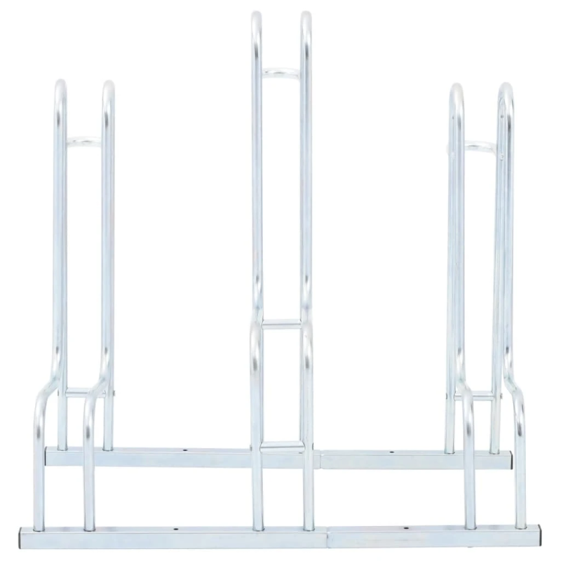 vidaXL velosipēdu statīvs, 3 velosipēdiem, cinkots tērauds