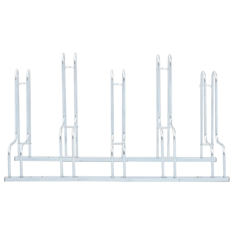 vidaXL velosipēdu statīvs, 5 velosipēdiem, cinkots tērauds