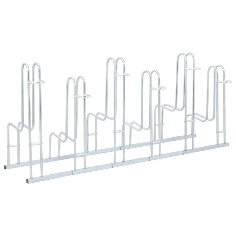 vidaXL Dviračių stovas šešiem dviračiams, galvanizuotas plienas