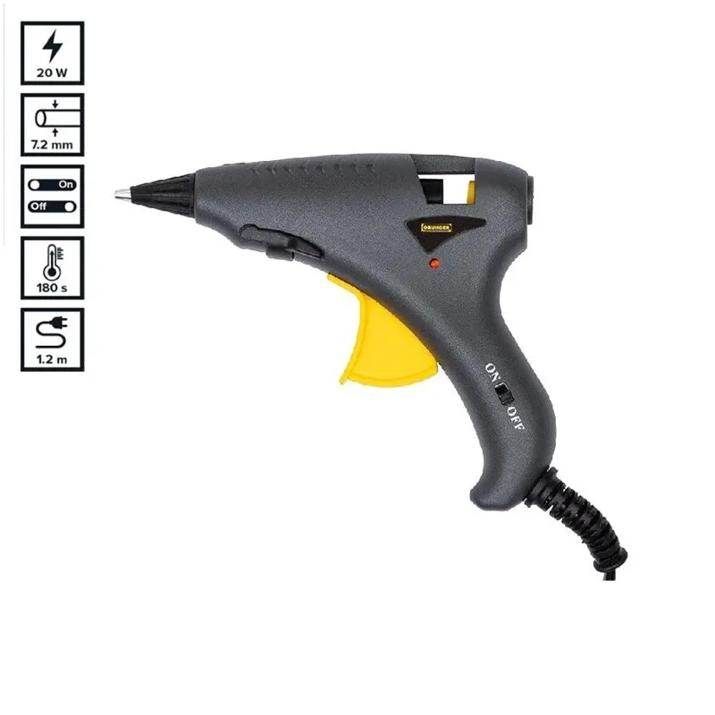 Klijų pistoletas Grunder HS12117-C08, 20 W, 7.2 mm