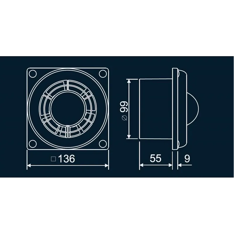 Ventiliatorius buitinis-ašinis Haushalt B2, 10 cm