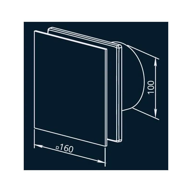 Ventilators Haushalt Solid Glass 100 T, ar taimeri, 10 cm