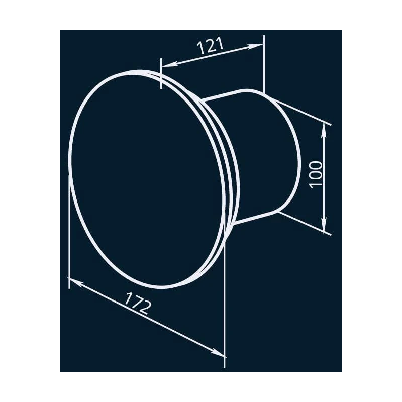 Ventilators izvelk ro 100 ar taim.