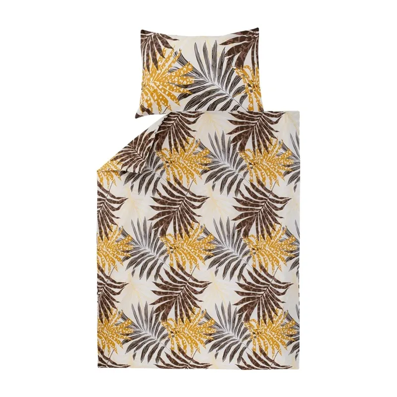 BED COV SET Abstract Leave COTT 140x200