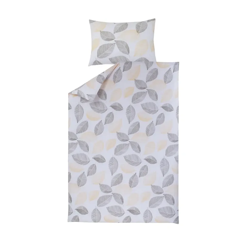 Gultas veļas komplekts Domoletti Cassia Leaves, krēmkrāsa, 140 x 200 cm