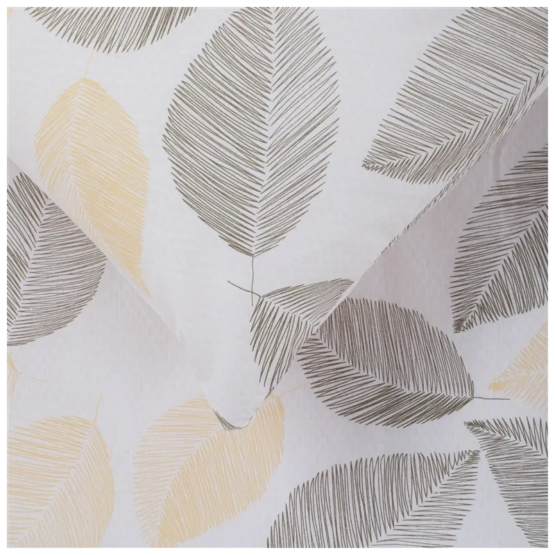 Voodipesukomplekt Domoletti Cassia Leaves, kreemjasvalge, 140 x 200 cm